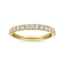Straight Wedding Ring in 14k Yellow Gold with Round Natural Diamond at Gabriel & Co.