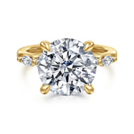 Cian - 14K Yellow Gold Round Five Stone Diamond Engagement Ring