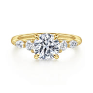 Cian - 14K Yellow Gold Round Five Stone Diamond Engagement Ring