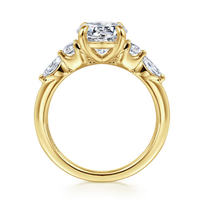 Cian - 14K Yellow Gold Round Five Stone Diamond Engagement Ring