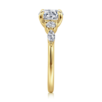 Cian - 14K Yellow Gold Round Five Stone Diamond Engagement Ring