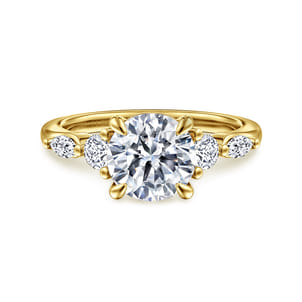 Cian - 14K Yellow Gold Round Five Stone Diamond Engagement Ring