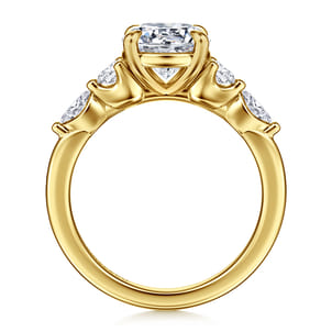 Cian - 14K Yellow Gold Round Five Stone Diamond Engagement Ring