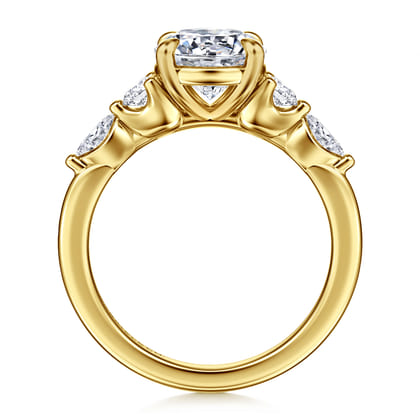 Cian - 14K Yellow Gold Round Five Stone Diamond Engagement Ring