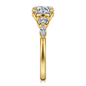 Cian - 14K Yellow Gold Round Five Stone Diamond Engagement Ring