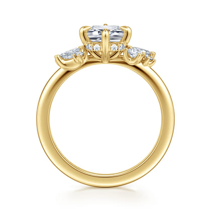 Cicely - 14K Yellow Gold Emerald Cut Diamond Engagement Ring