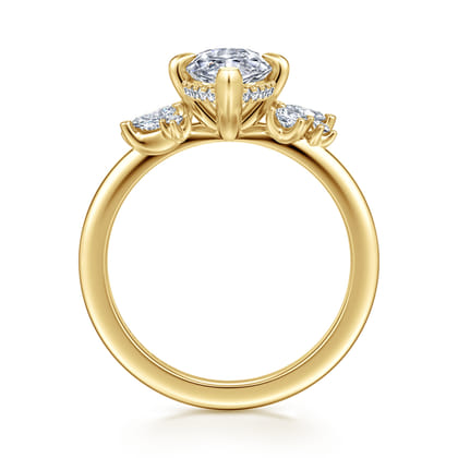 Cicely - 14K Yellow Gold Marquise Shape Diamond Engagement Ring