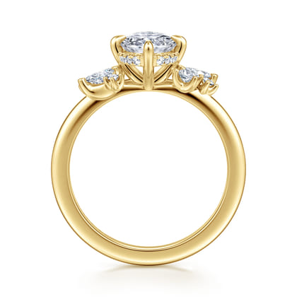 Cicely - 14K Yellow Gold Oval Diamond Engagement Ring