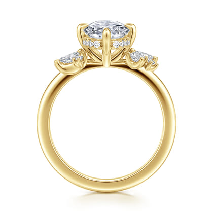 Cicely - 14K Yellow Gold Oval Shape Diamond Engagement Ring