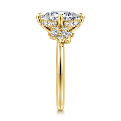 Cicely - 14K Yellow Gold Oval Shape Diamond Engagement Ring
