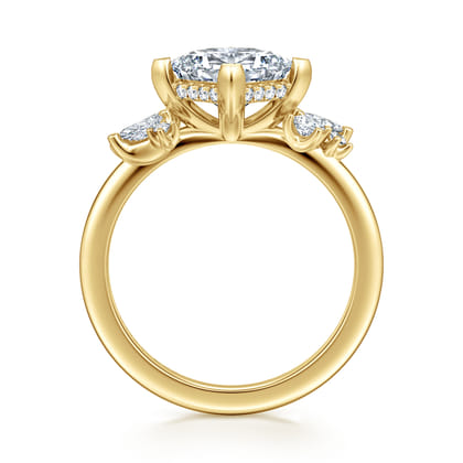 Cicely - 14K Yellow Gold Princess Cut Diamond Engagement Ring