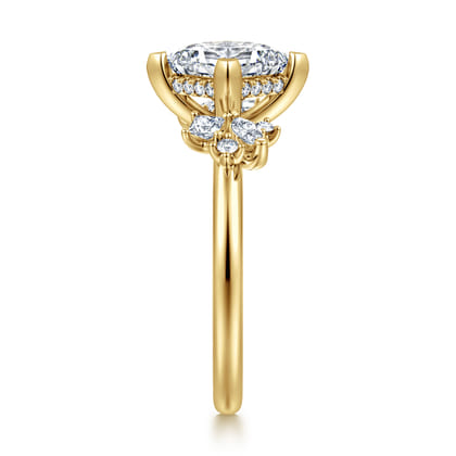Cicely - 14K Yellow Gold Princess Cut Diamond Engagement Ring