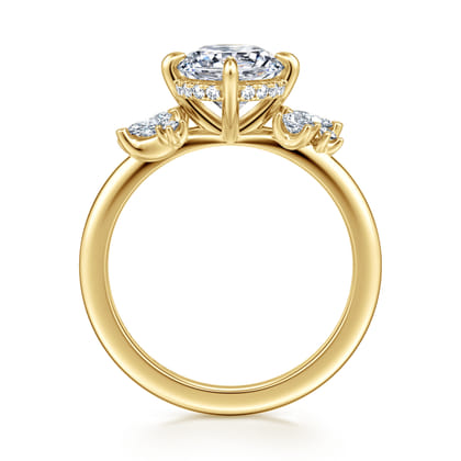 Cicely - 14K Yellow Gold Round Diamond Engagement Ring