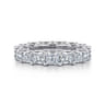 Eternity Band Wedding Ring in 14k White Gold with Radiant Cut Natural Diamond at Gabriel & Co.