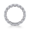 Eternity Band Wedding Ring in 14k White Gold with Radiant Cut Natural Diamond at Gabriel & Co.