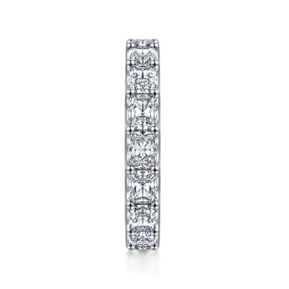 Ciel - 14K White Gold Scallop Setting East West Radiant Cut Diamond Eternity Band
