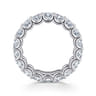 Eternity Band Wedding Ring in 14k White Gold with Radiant Cut Natural Diamond at Gabriel & Co.