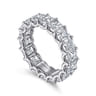 Eternity Band Wedding Ring in 14k White Gold with Radiant Cut Natural Diamond at Gabriel & Co.