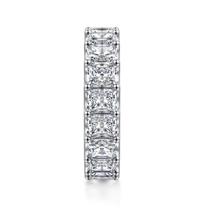 Ciel - 14K White Gold Scallop Setting Radiant Cut Diamond Eternity Band