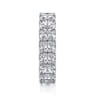 Eternity Band Wedding Ring in 14k White Gold with Radiant Cut Natural Diamond at Gabriel & Co.