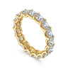 Eternity Band Wedding Ring in 14k Yellow Gold with Radiant Cut Natural Diamond at Gabriel & Co.