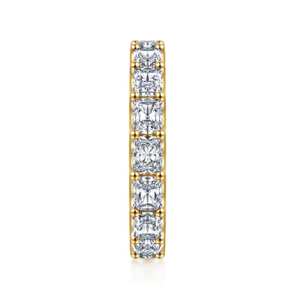 Ciel - 14K Yellow Gold Scallop Setting East West Radiant Cut Diamond Eternity Band