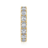 Eternity Band Wedding Ring in 14k Yellow Gold with Radiant Cut Natural Diamond at Gabriel & Co.