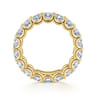Eternity Band Wedding Ring in 14k Yellow Gold with Radiant Cut Natural Diamond at Gabriel & Co.