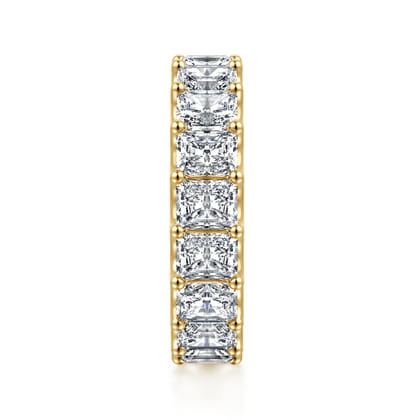 Ciel - 14K Yellow Gold Scallop Setting Radiant Cut Diamond Eternity Band