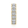 Eternity Band Wedding Ring in 14k Yellow Gold with Radiant Cut Natural Diamond at Gabriel & Co.