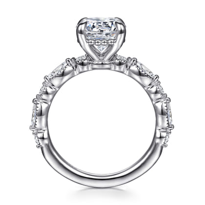 Cindie - 14K White Gold Round Diamond Engagement Ring