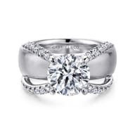 Clark - 14K White Gold Round Diamond Engagement Ring
