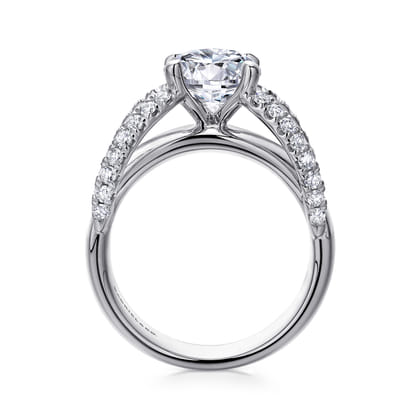 Clark - 14K White Gold Round Diamond Engagement Ring