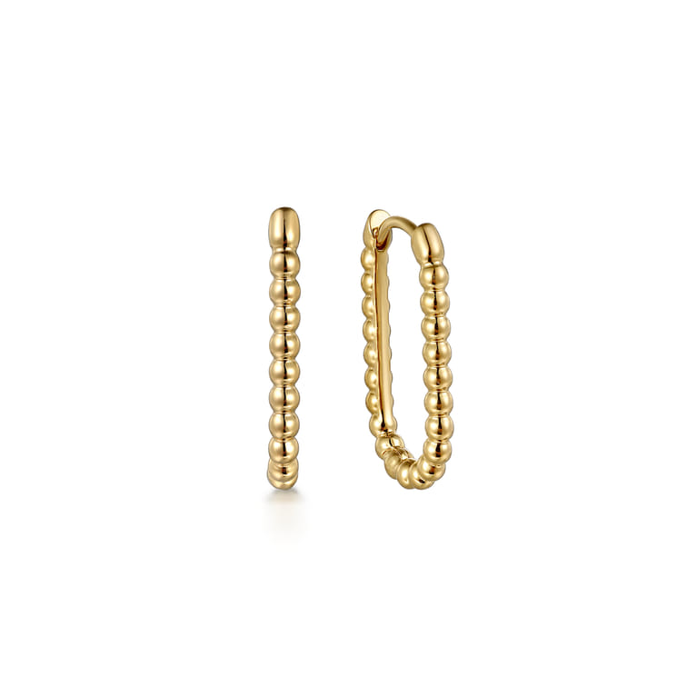 Classic Hoop Earrings 14K Yellow Gold 20mm Bujukan - Shot 1