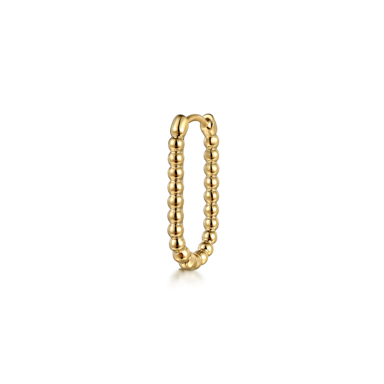 Classic Hoop Earrings 14K Yellow Gold 20mm Bujukan - Shot 3