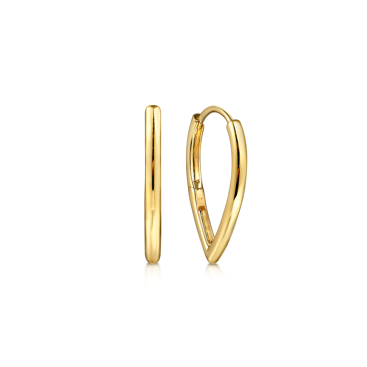 Classic Hoop Earrings 14K Yellow Gold - Shot 1