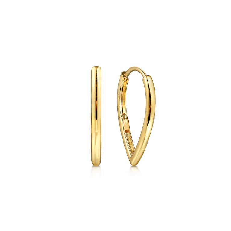Classic Hoop Earrings 14K Yellow Gold - Shot 1