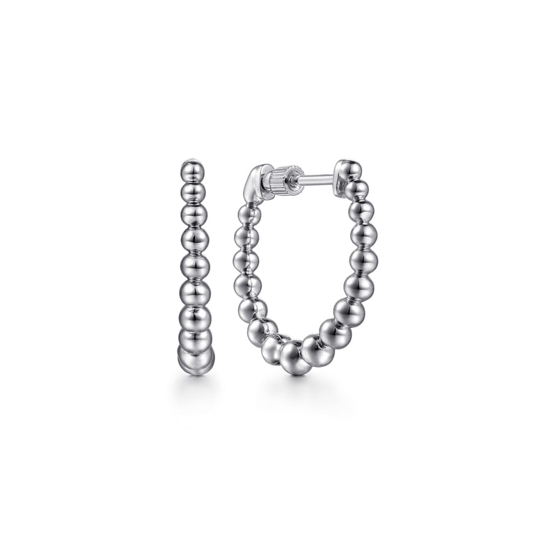 Classic Hoop Earrings 925 Sterling Silver 20mm Bujukan - Shot 1