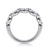 Fancy Wedding Ring in 14k White Gold with Marquise Natural Diamond at Gabriel & Co.