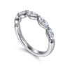 Fancy Wedding Ring in 14k White Gold with Marquise Natural Diamond at Gabriel & Co.