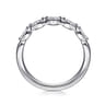Straight Wedding Ring in 14k White Gold with Marquise Natural Diamond at Gabriel & Co.