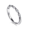 Straight Wedding Ring in 14k White Gold with Marquise Natural Diamond at Gabriel & Co.