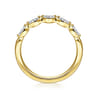 Straight Wedding Ring in 14k Yellow Gold with Marquise Natural Diamond at Gabriel & Co.
