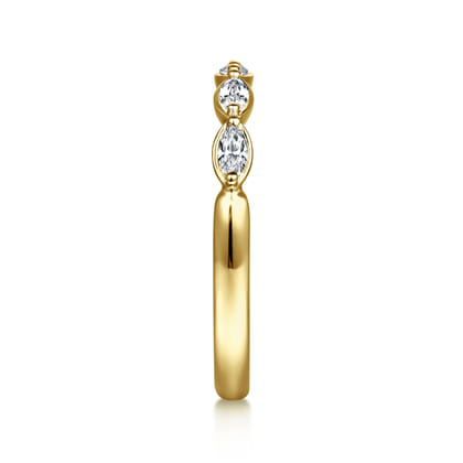 Claudette - 14K Yellow Gold Marquise Diamond Anniversary Band