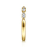 Straight Wedding Ring in 14k Yellow Gold with Marquise Natural Diamond at Gabriel & Co.
