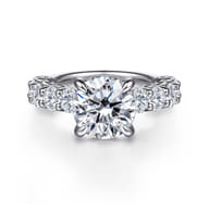 Clove - 14K White Gold Round Diamond Engagement Ring