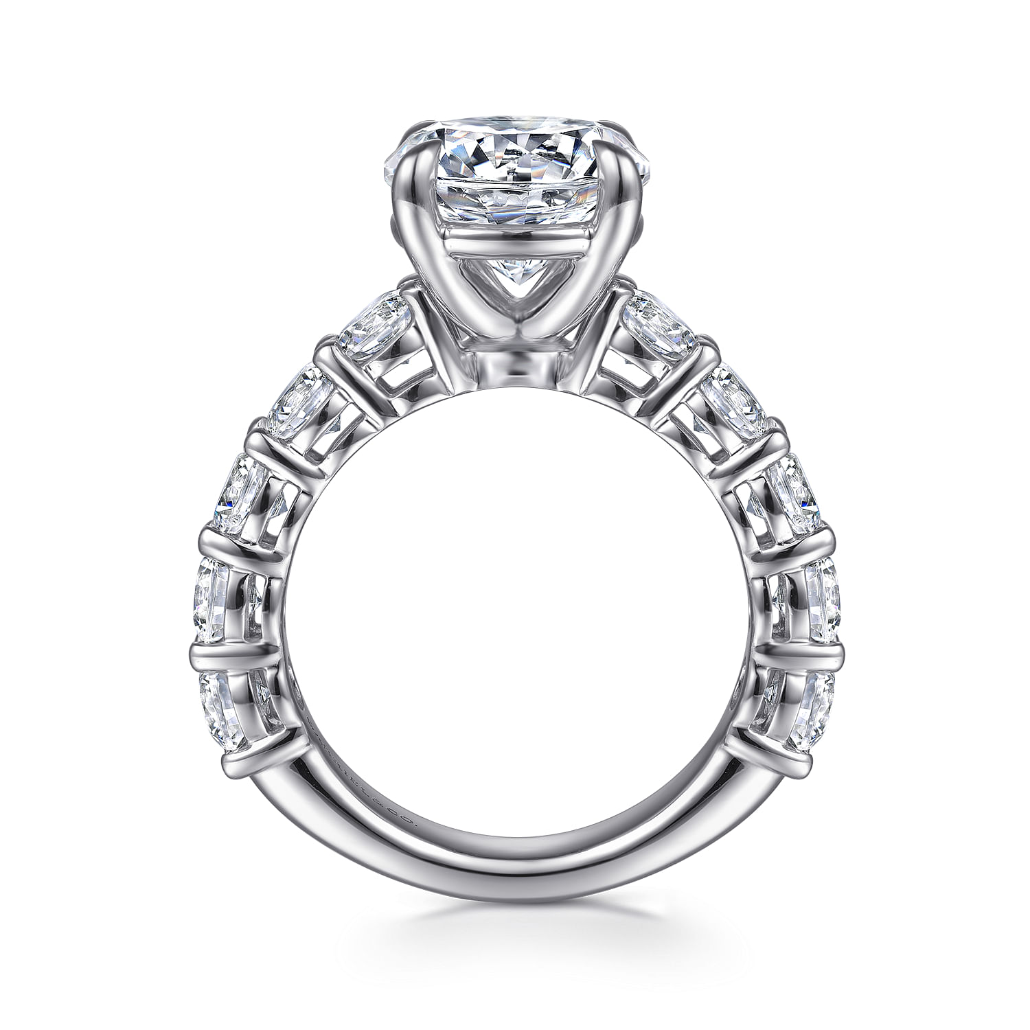 Clove - 14K White Gold Round Diamond Engagement Ring