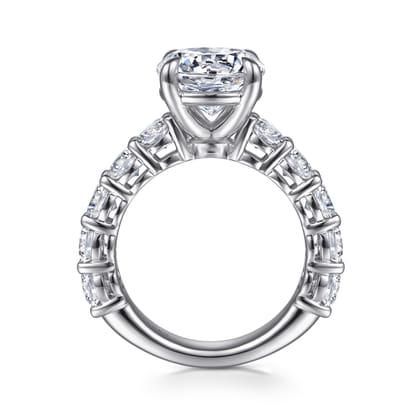 Clove - 14K White Gold Round Diamond Engagement Ring