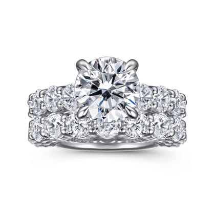 Clove - 14K White Gold Round Diamond Engagement Ring