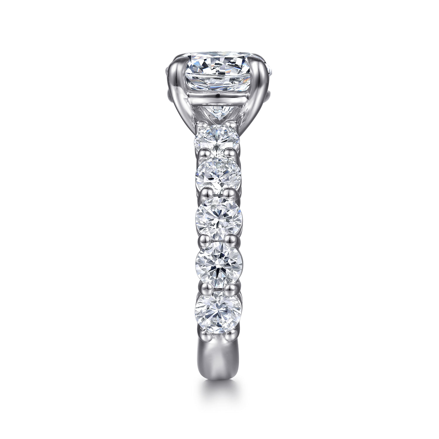 Clove - 14K White Gold Round Diamond Engagement Ring